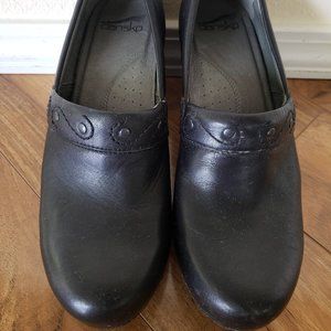 Dansko Dark Leather Clogs
